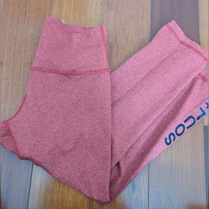 Heathered red soul cycle pants